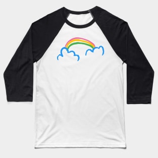 rainbow hands draw doodle art illustration Baseball T-Shirt